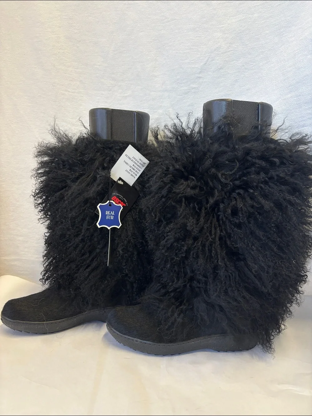Oscar Sport Barbara Curly Goat Hair Apres Ski Winter Snow Boots
